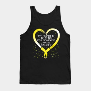 my heart bone cancer awareness Tank Top